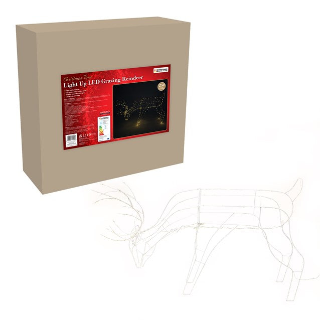 Christmas Workshop 250 LED Light Up Grazing Reindeer - 65cm Tall (Carton of 1)