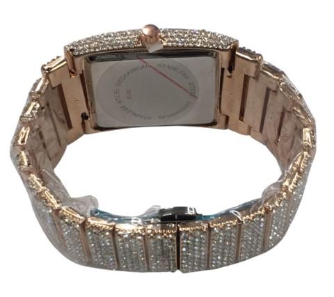 NY London Mens Bling Fashion Dated Rectangle Gold Dial Gold Bracelet Watch Available Multi Color
