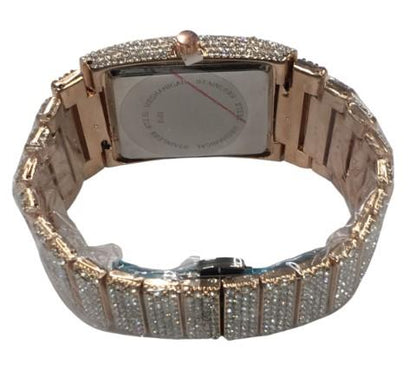 NY London Mens Bling Fashion Dated Rectangle Gold Dial Gold Bracelet Watch Available Multi Color