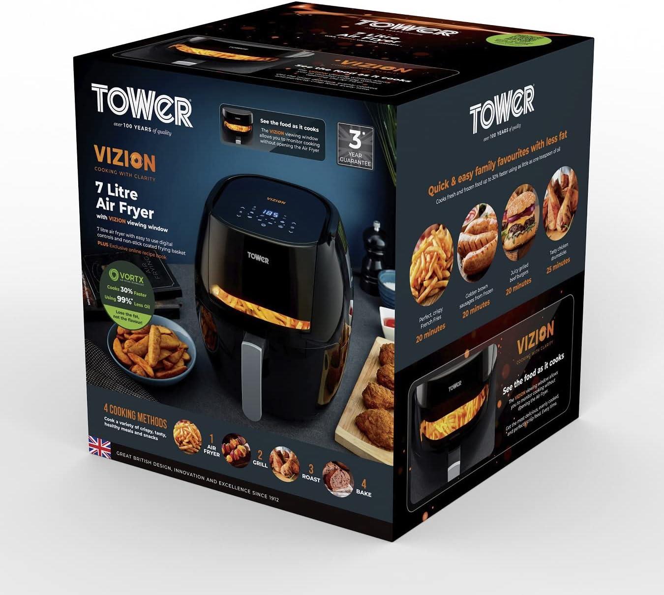 Tower Vortx Vizion Digital Air Fryer 7L with Rapid Air Circulation