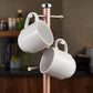 Tower T826016R Kitchen Tree, Glitz Range, 6 Cups Mug Stand, Steel, Blush Pink, One Size