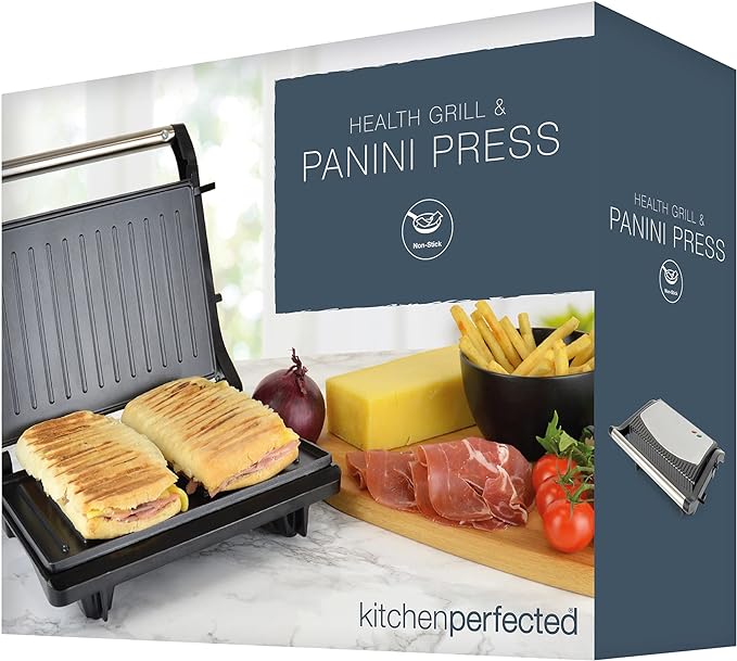 KitchenPerfected Health Grill and Panini Press - Black Steel