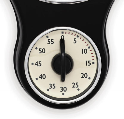 Acctim Kitchen Time 20cm Timer Quartz Retro Style Domed Glass Lens Wall Clock Available Multi Colour