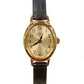 Limit Ladies Basic 27mm oval Golden Dial Black Number with Black Faux Leather Strap Watch  60144