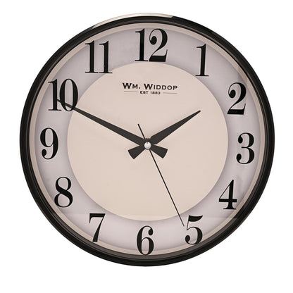 Wm Widdop 31CM White Dial Slim Line Wall Clock W9807