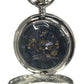 Mens & Ladies Mechanical Hand Winding Half Hunter Steampunk Silver Pocket Watch