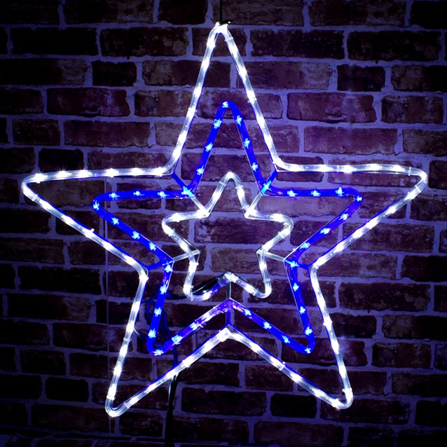 Christmas Workshop 5m LED Blue/White Star Rope Light (Carton of 6)