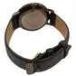 Limit Mens Basic Black Face Rosegold Number with Black Leather Strap Watch