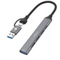 WYEFLOW 3.0 (5 Gbps) Ultra Slim Multi USB Hub with 2-In-1 Connectors (A+C) 10 Times Faster than USB 2.0