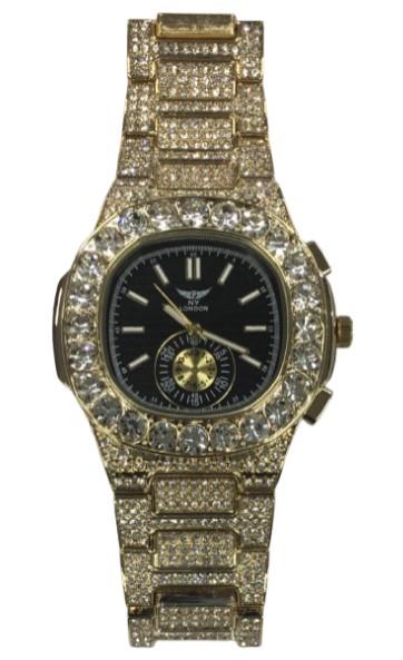 NY LONDON GENTS BLING WATCH PI-7644 Available Multiple Colour