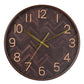 Widdop Hometime Round 12" Brown Chevron Wall Clock