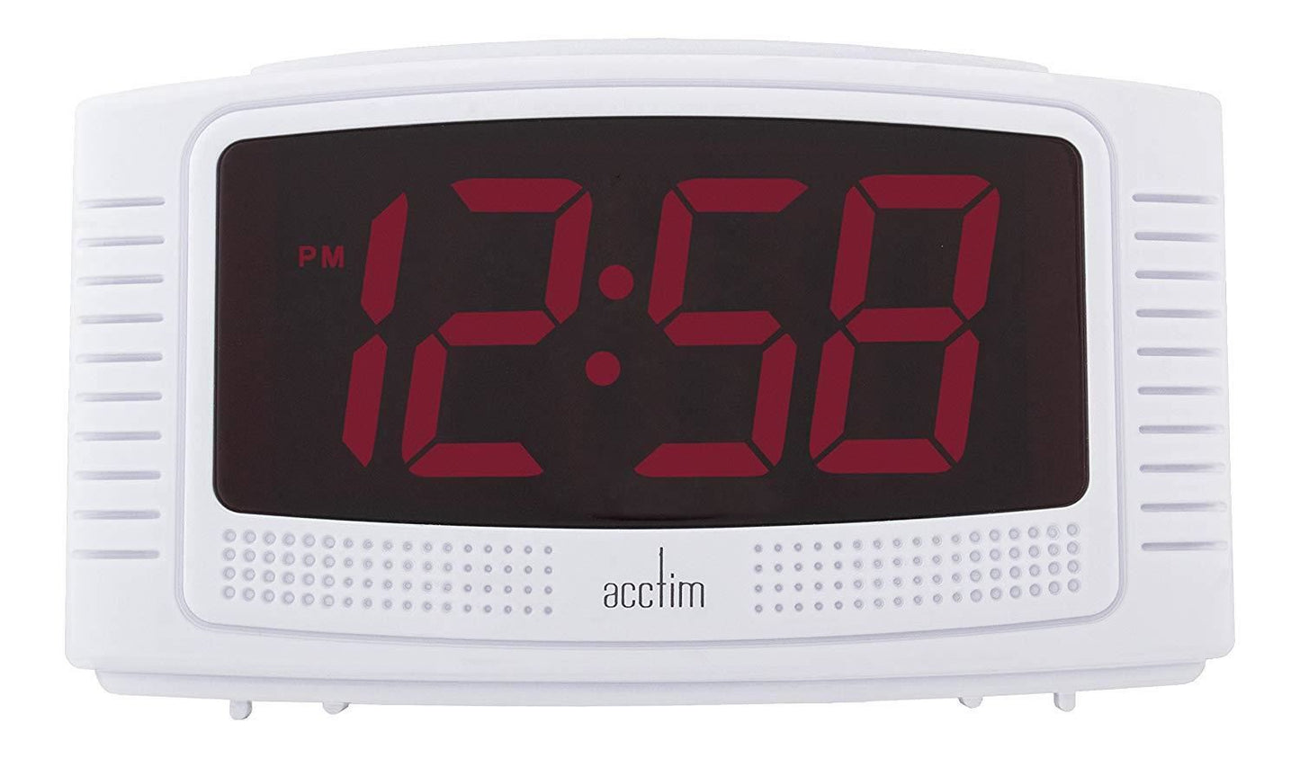 Acctim Vian Bright LED Digital Cresndo Alarm Clock Red 14722