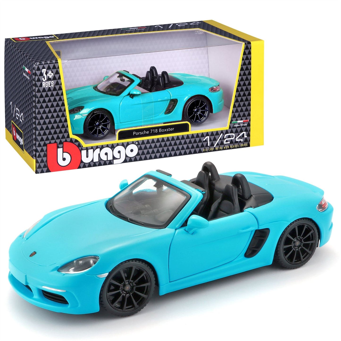 1:24 Porsche 718 Boxster Blue  - Diecast Model car Collectables