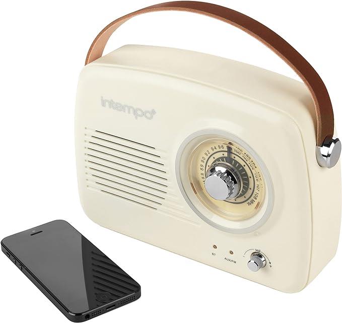 Intempo 2 in 1 Bluetooth Speaker with Fm Radio - Cream