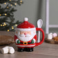 Lidded Santa Mug with Spoon (Carton of 24)