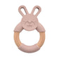 Bambino Wood & Silicone Bunny Teether Pink