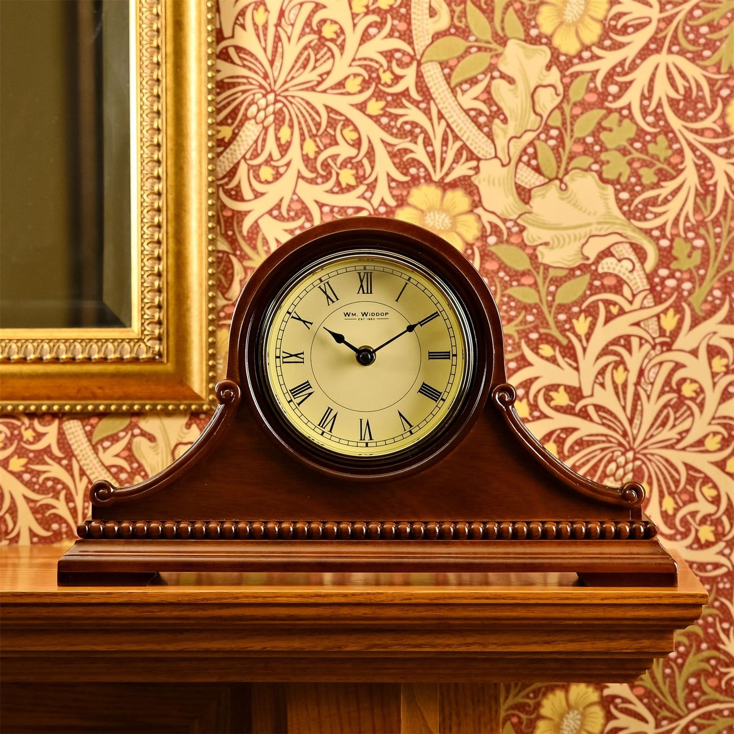 Wm.Widdop Wooden Napoleon Mantel Clock