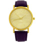 Relda Women Analogue Jumbo Gold tone Dial & Leather Strap With Buckle REL6 Available Multiple Colour - Needs Battery.