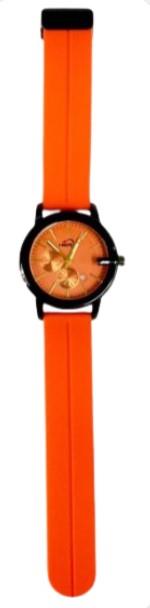 Heryi Rubber Gents Fashion Quartz Date Orange Round Multi Dial Orange Rubber Magnetic Strap Watch