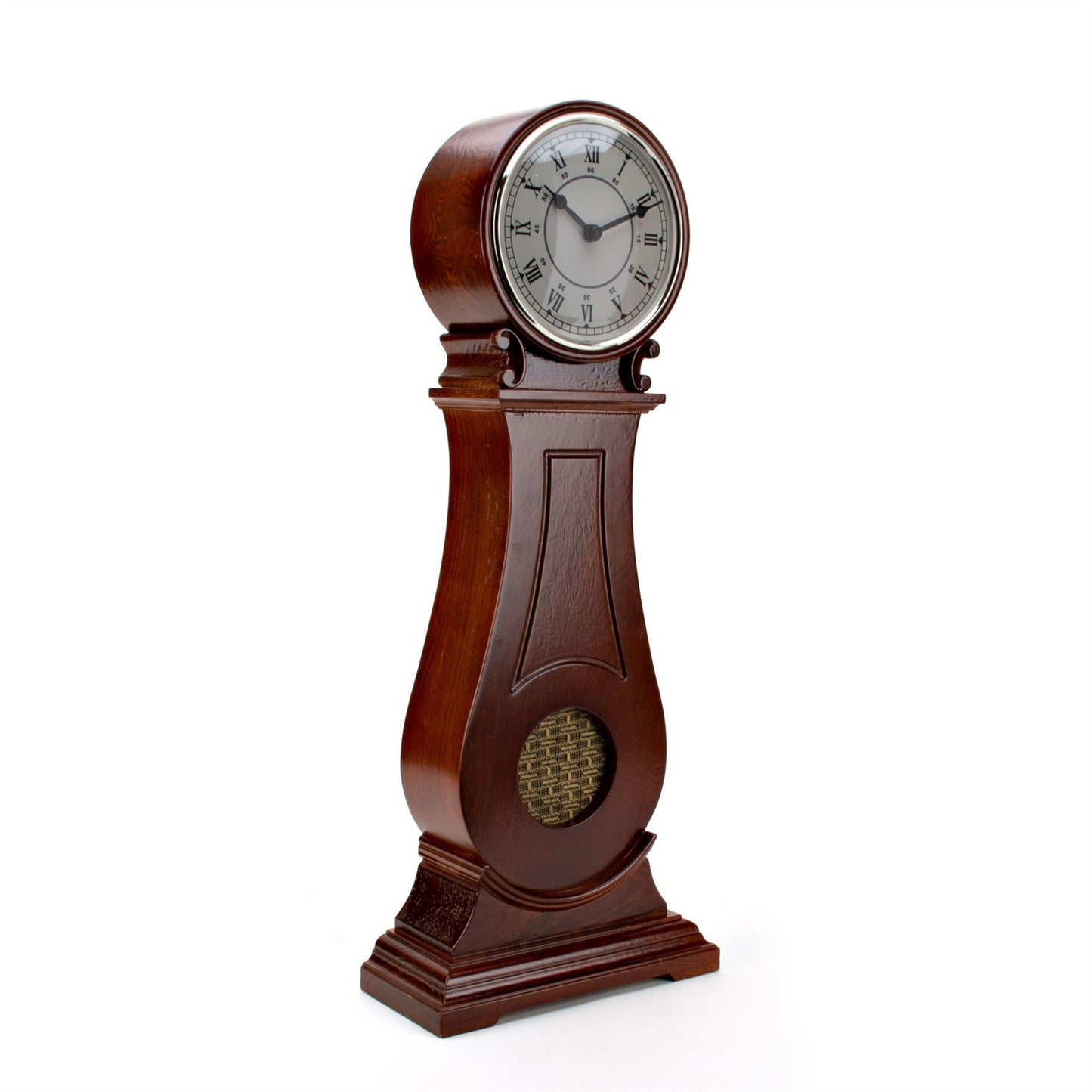 Wm. Widdop Tall Wooden Table Clock with Roman Numerals
