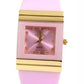 Clasico Ladies Water Resistant Bling Square Dial Rubber Strap Watch Available Multiple Colour