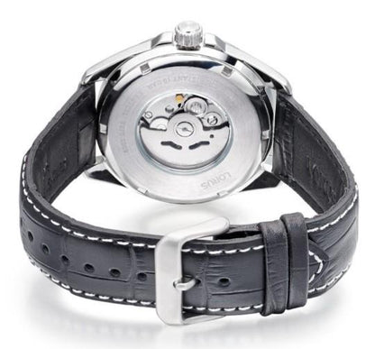 Lorus Mens Basic Fashion Automatic Date 43mm Green Dial Black Leather strap Watch