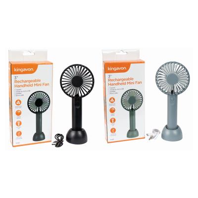 3" RECHARGEABLE HANDHELD MINI FAN Kingavon