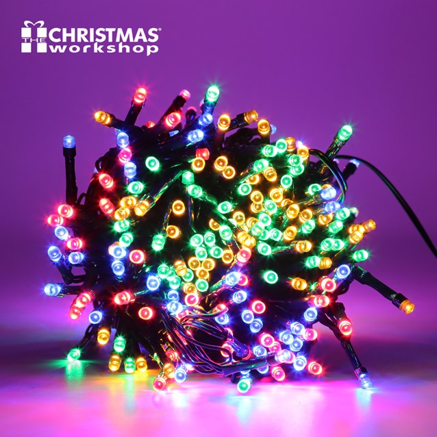 Christmas Workshop  200 LED Multi-Coloured Chaser Lights (Carton of 12)