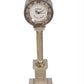 Miniature Clock Tower Silver Plated Dual Time (Front/Back) Solid Brass IMP441 - CLEARANCE NEEDS RE-BATTERY