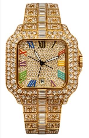NY London Mens Fashion Bling Assorted Watch Dated Square Dial Bracelet Watch Available Multi Colour