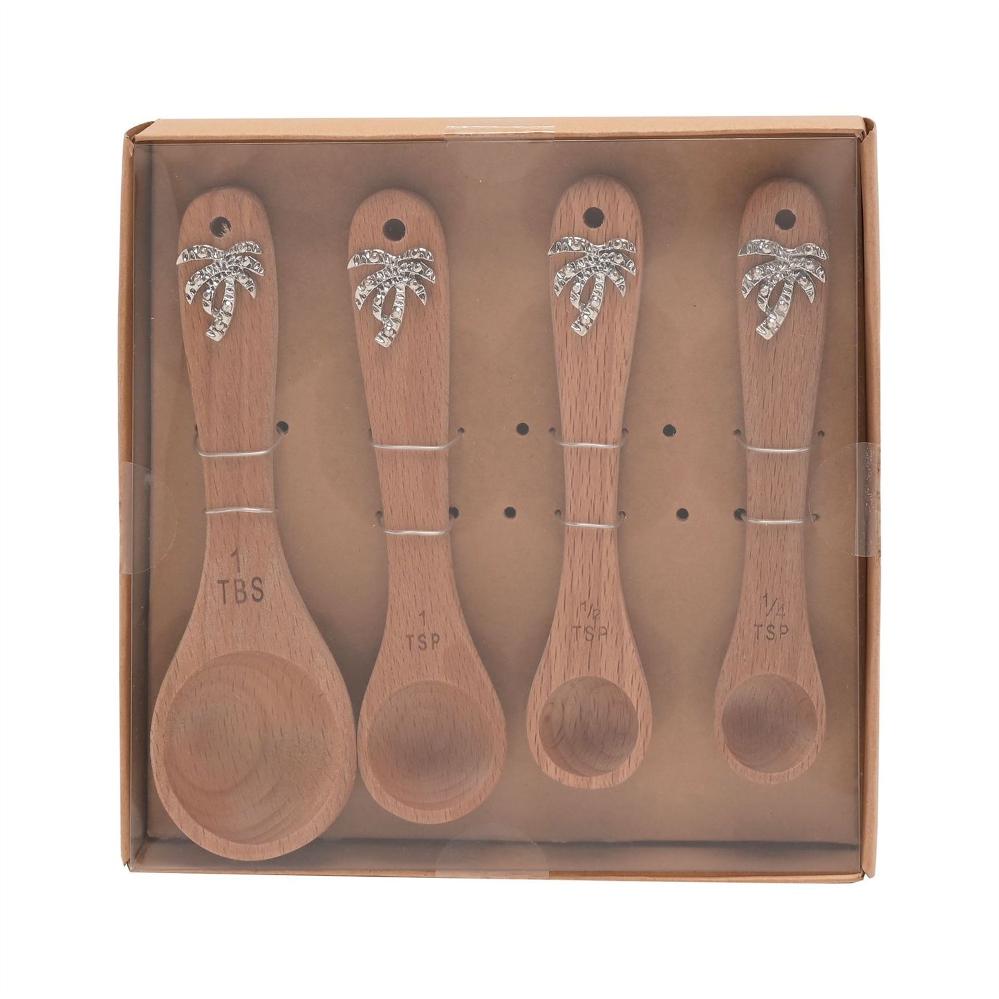 Hestia Set of 4 Measuring Spoons Palm Tree