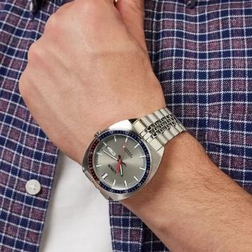 Lorus Mens Automatic Day Date Grey Dial Stainless Steel Bracelet Watch RL447BX9