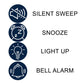 Wm.Widdop Qtz Alarm Clock Bell Oblong Dial Available Multiple Colour