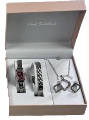 Paul Salatini Ladies Bling Barcelet Watch Gift Sets 8085 Available Multiple Colour