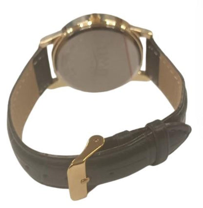 Limit Mens Basic Black Face With Black Leather Strap Watch 50040