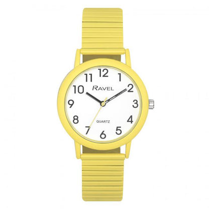 Ravel Unisex Large Size Pastel Coloured Expander Bracelet Watch Available Multiple Colour