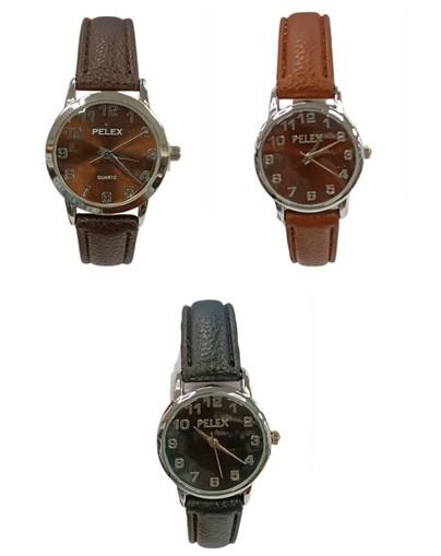 PELEX Ladies Basic Dial Leather Strap Quartz Watch PLX-013 Available Multiple Colour