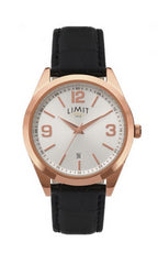 Limit Mens Rose Gold Case White Dial Watch 5690