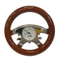 Miniature Clock Dark Brown Car Steering Solid Brass IMP419/RW - CLEARANCE NEEDS RE-BATTERY