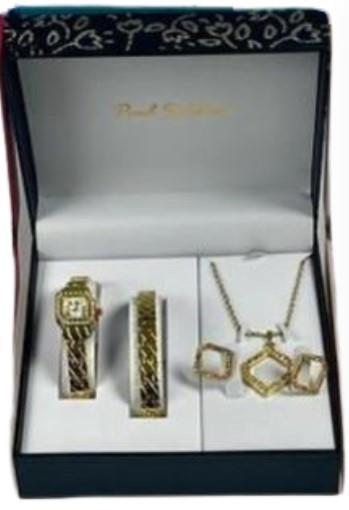 Paul Salatini Ladies Bling Barcelet Watch Gift Sets 8085 Available Multiple Colour