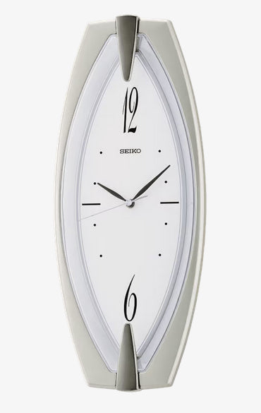 Seiko Retro White and Silver colour “Quiet Sweep” Wall Clock