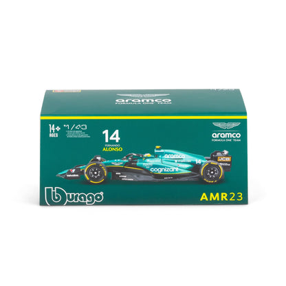 1:43 F1 Aston Martin 2023 Amr23 With Helmet Alonso - Diecast Model car Collectables