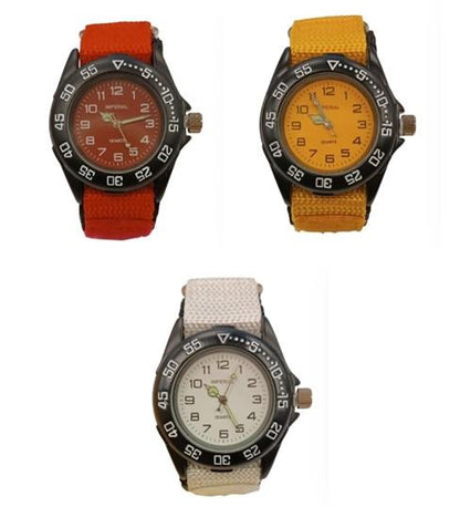 Imperial Mens Children Girls & Boys Big Dial with Velcro Strap Easy Fasten Watch IMP430 Available Multiple Colour CLEARANCE NEEDS RE-BATTERY
