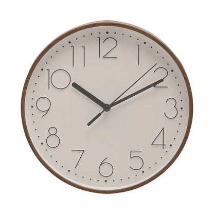 Wm Widdop Round Wall Clock Wood Effect 23cms W9828-29 Available Multiple Colour