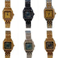 Clasico Ladies Water Resistant Square Bling Dial Metal Strap Bracelet Watch Available Multiple Colour