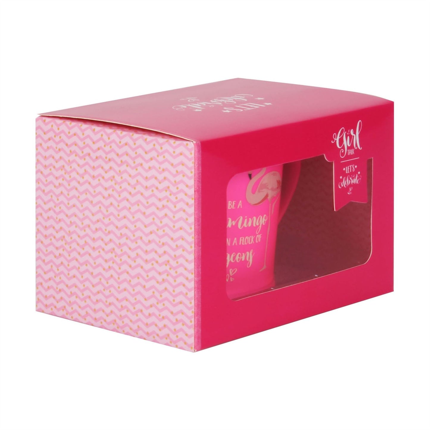 Girl Talk Mug - Be A Flamingo In A Flock Of Pigeons
