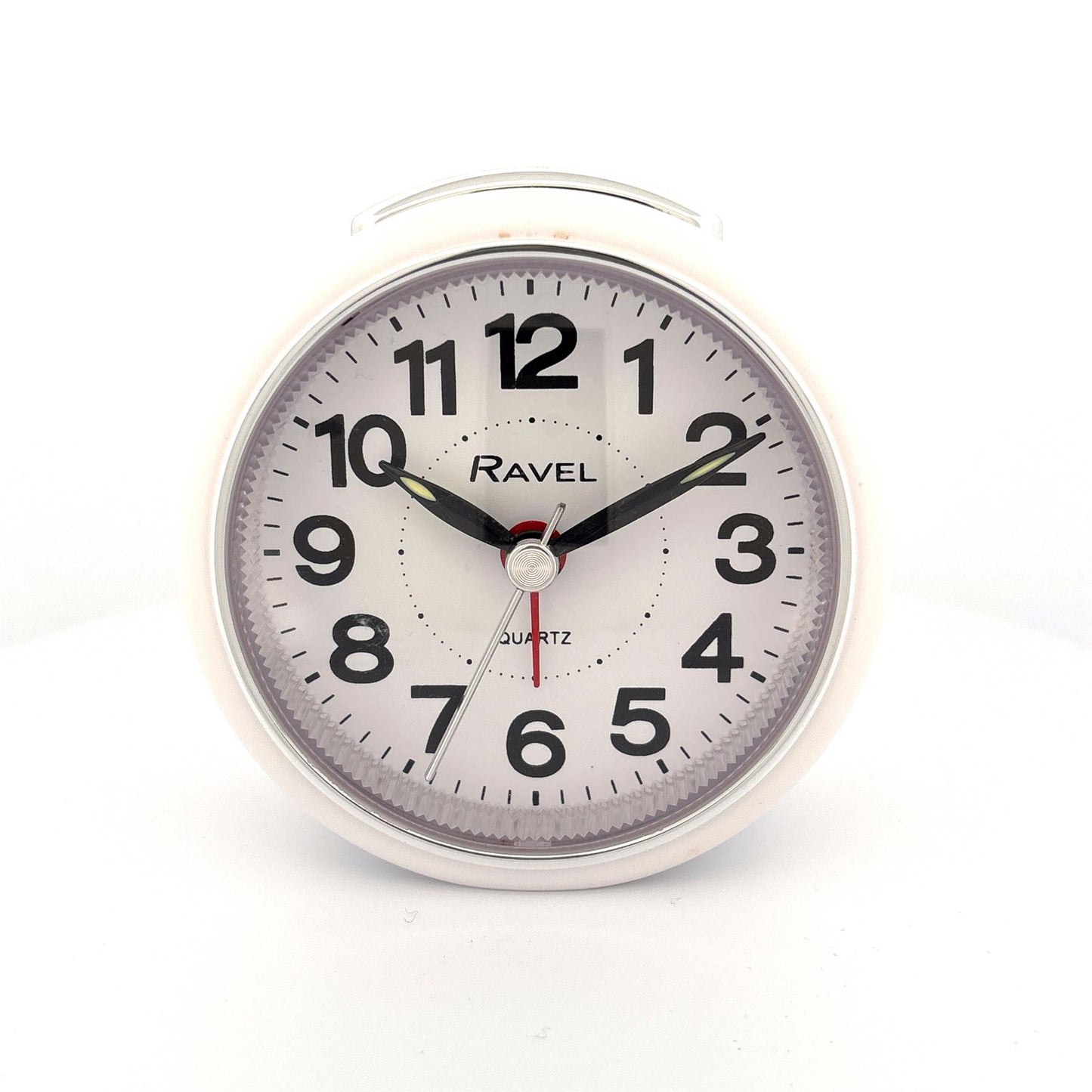 Ravel Bedside Quartz Mid Sized Bold Black Numbers Alarm Clock RC052