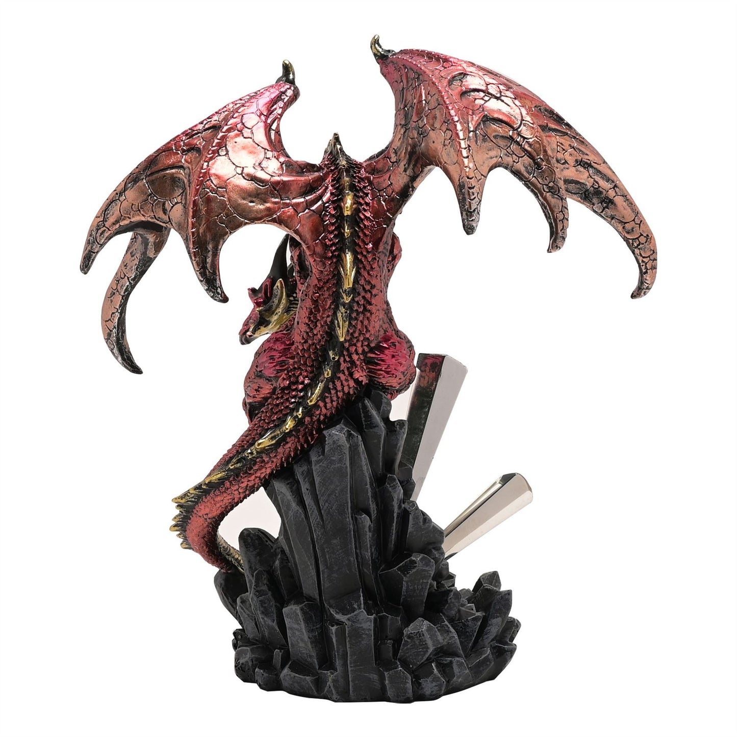 Red Dragon with Crystals Diorama Figurine