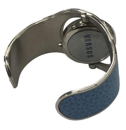 Versus Versace Ladies Fashion Rotate face Half Band Cuff Metal Bracelet Strap watch Available Multi Colour - CLEARANCE NEEDS RE-BATTERY