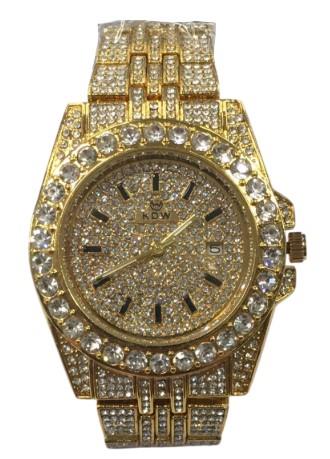 NY London KDW Mens Fashion Bling Assorted Watch Dated Round Dial Bracelet Watch Available Multi Colour